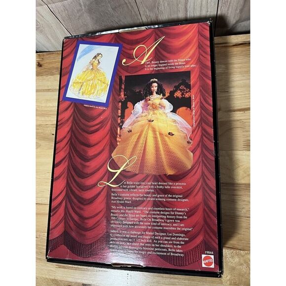 Beauty & Beast on Broadway Belle 19844 Disney Bear & Doll Convention 1998 Barbie - Picture 8 of 10